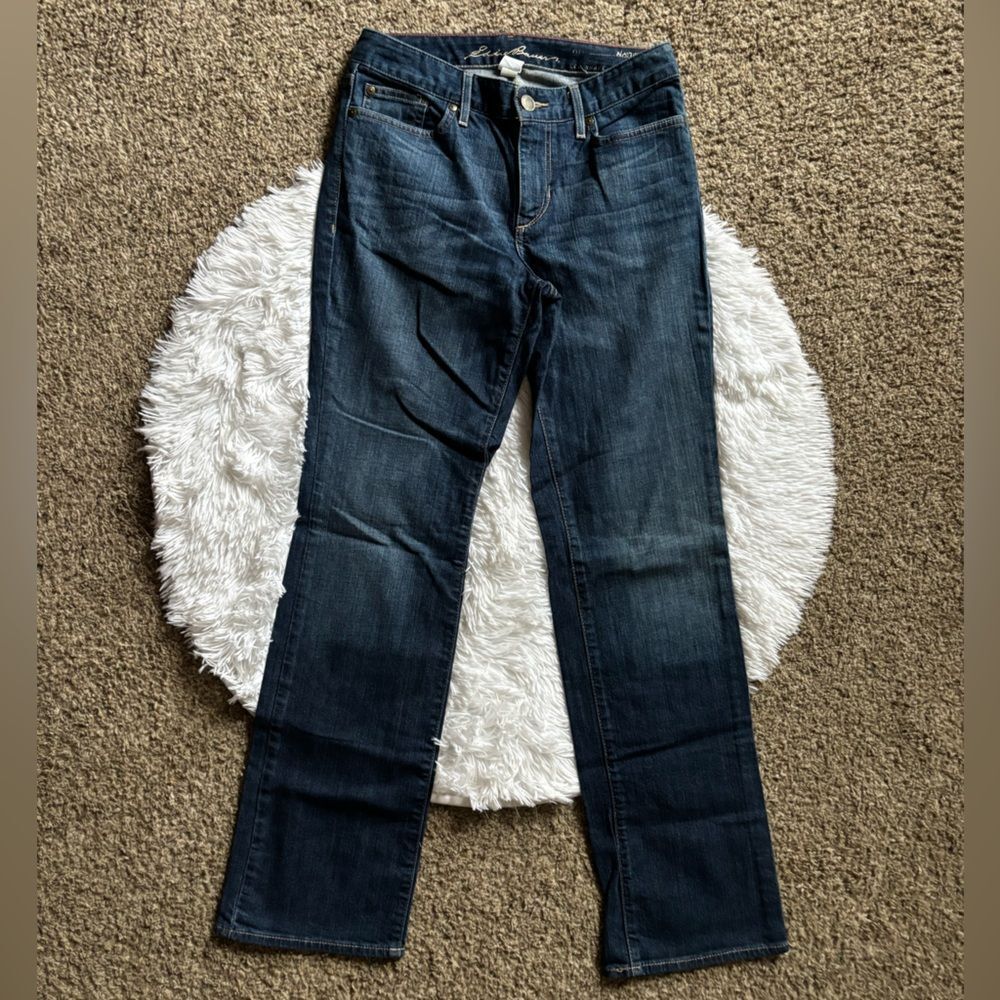 Eddie Bauer Jeans Natural Straight Fit Blue Womens Size 4